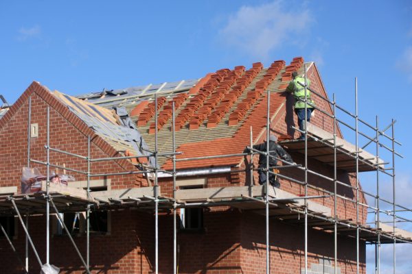 Construction,And,Roof,In,Progress,To,New,House,In,Uj